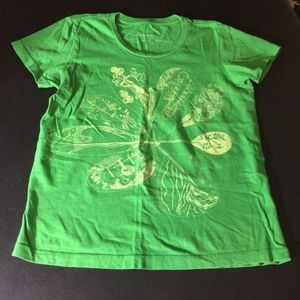 SECTOR 9 SKATEBOARDS GREEN T-SHIRT EUC